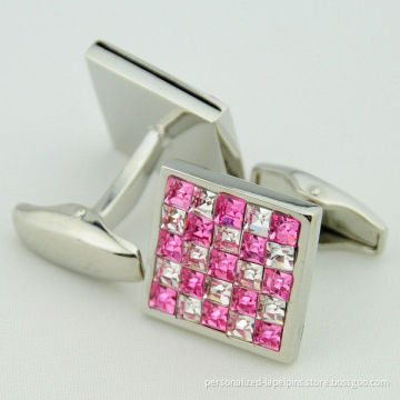 Colorful Stones Jewel Cufflinks And Tie Clips Brass Material Suitable For Promotional And Gifts Purposes